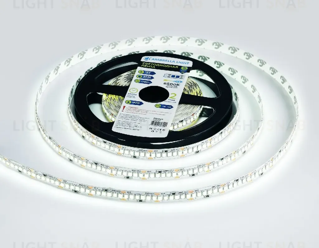 Светодиодная лента Ambrella Light LED Strip 12В 2835 17Вт/м 6500K 5м IP20 GS1403 GS1403