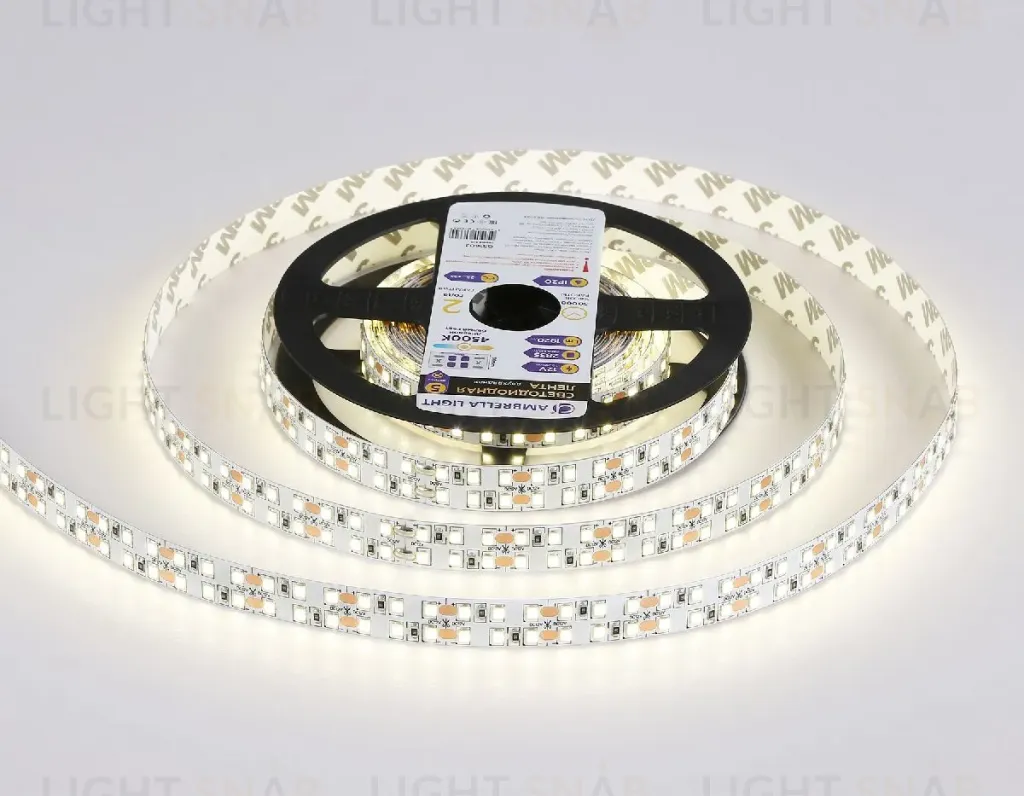Светодиодная лента двухрядная Ambrella Light LED Strip 12В 2835 19,2Вт/м 4500K 5м IP20 GS1602 GS1602
