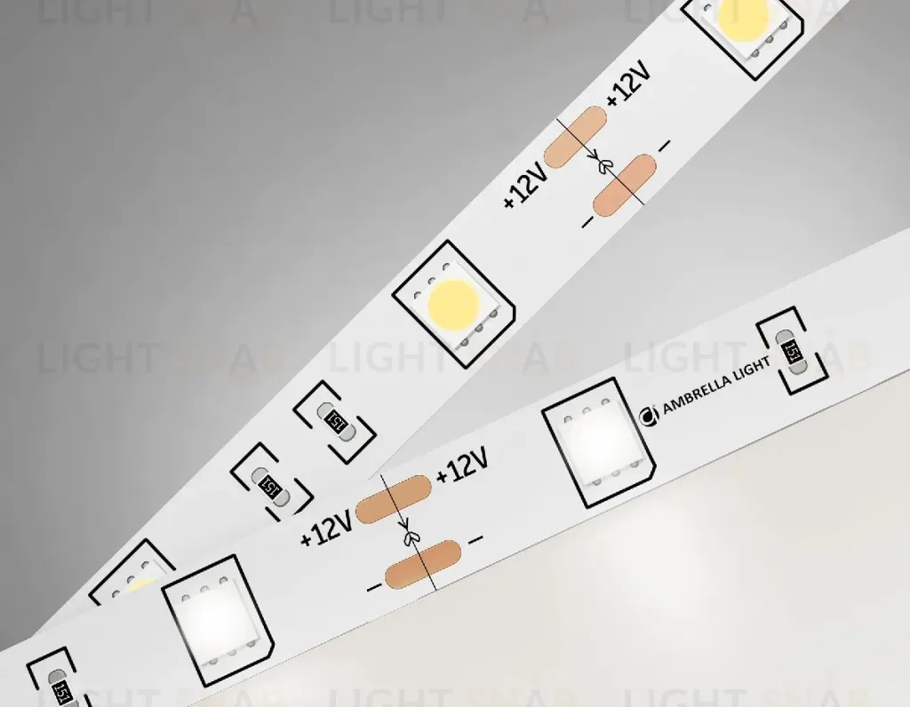 Светодиодная лента Ambrella Light LED Strip 12В 5050 7,2Вт/м 4500K 5м IP20 GS1802 GS1802
