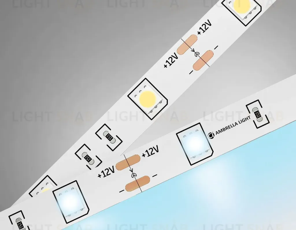Светодиодная лента Ambrella Light LED Strip 12В 5050 7,2Вт/м 6500K 5м IP20 GS1803 GS1803