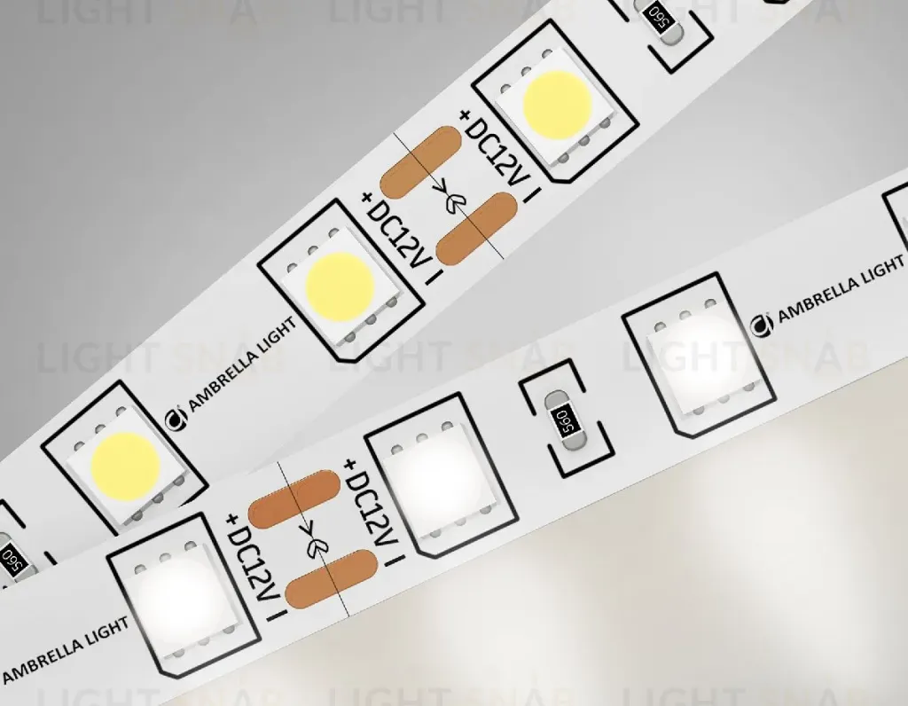 Светодиодная лента Ambrella Light LED Strip 12В 5050 14,4Вт/м 4500K 5м IP20 GS2002 GS2002