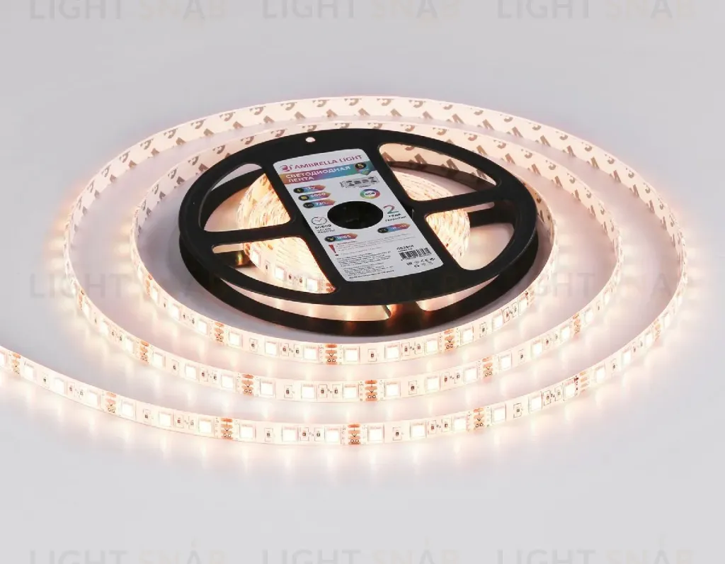 Светодиодная лента Ambrella Light LED Strip 12В 5050 14,4Вт/м RGB 5м IP65 GS2302 GS2302