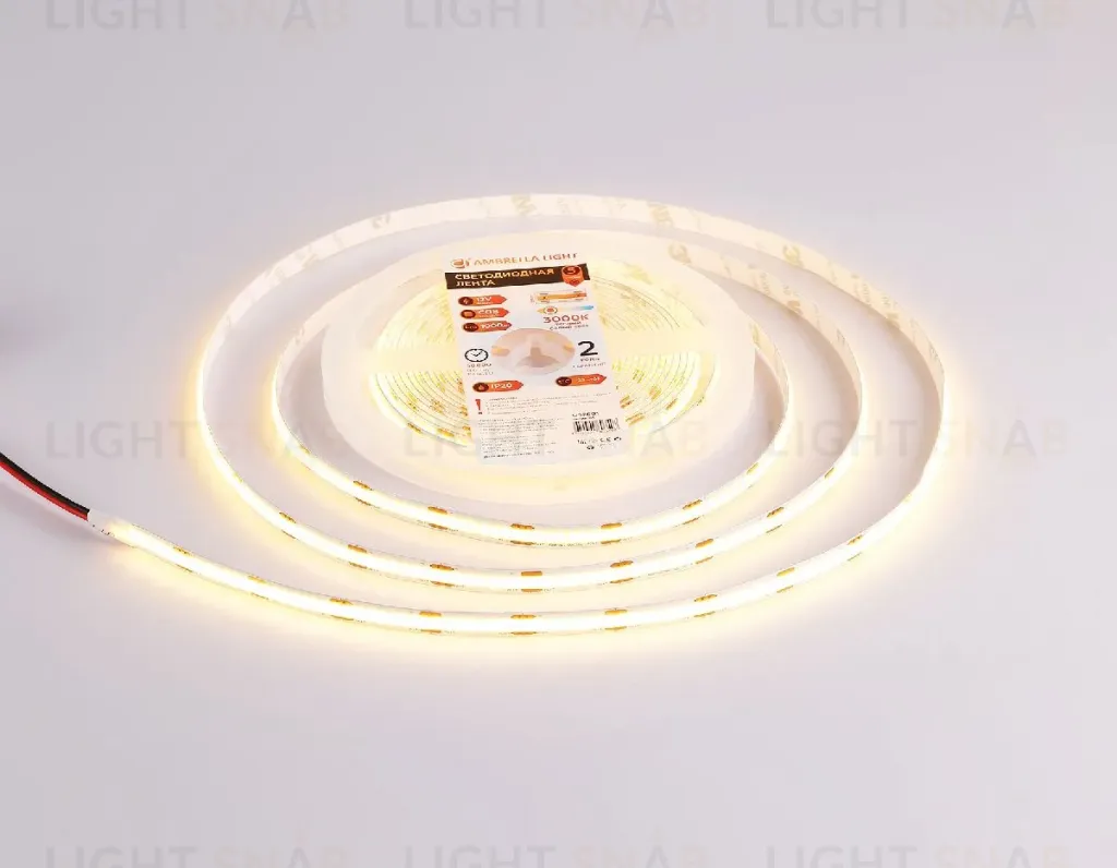 Светодиодная лента Ambrella Light LED Strip 12В COB 10Вт/м 3000K 5м IP20 GS2601 GS2601