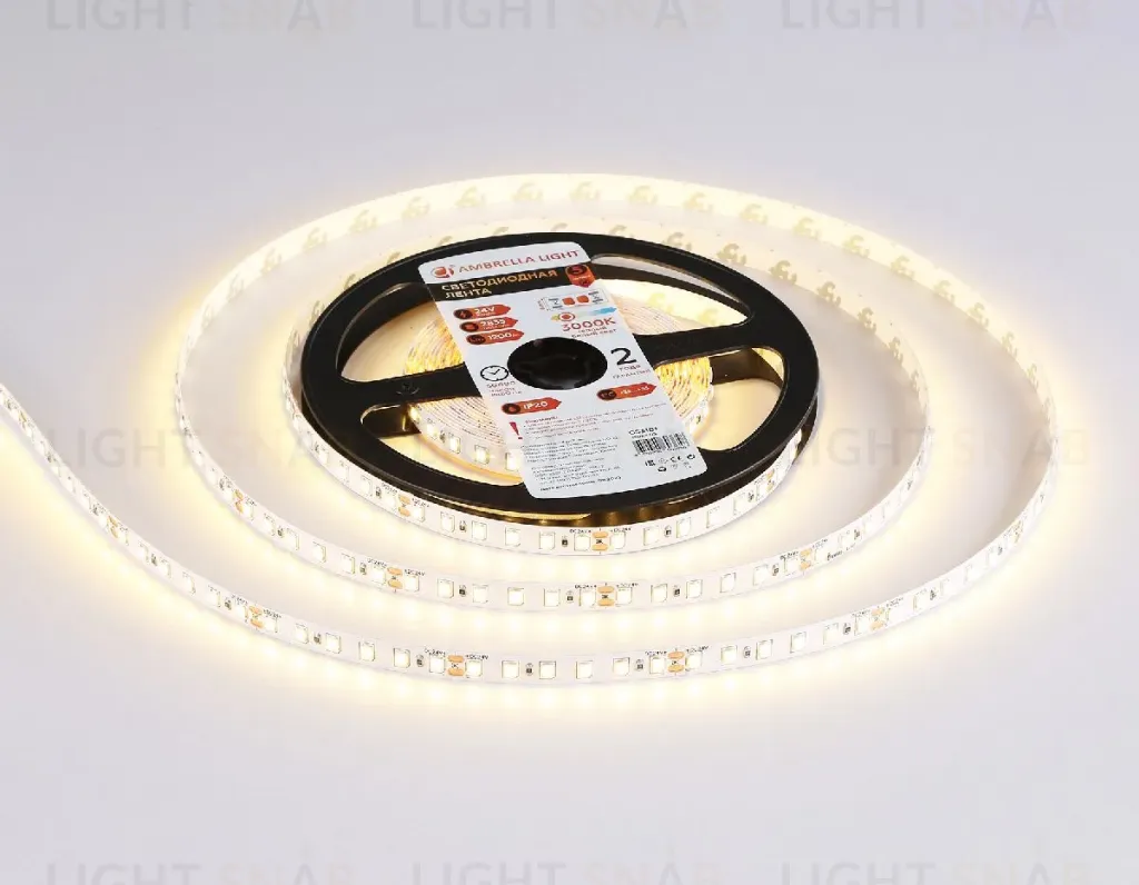 Светодиодная лента Ambrella Light LED Strip 24В 2835 10Вт/м 3000K 5м IP20 GS3101 GS3101