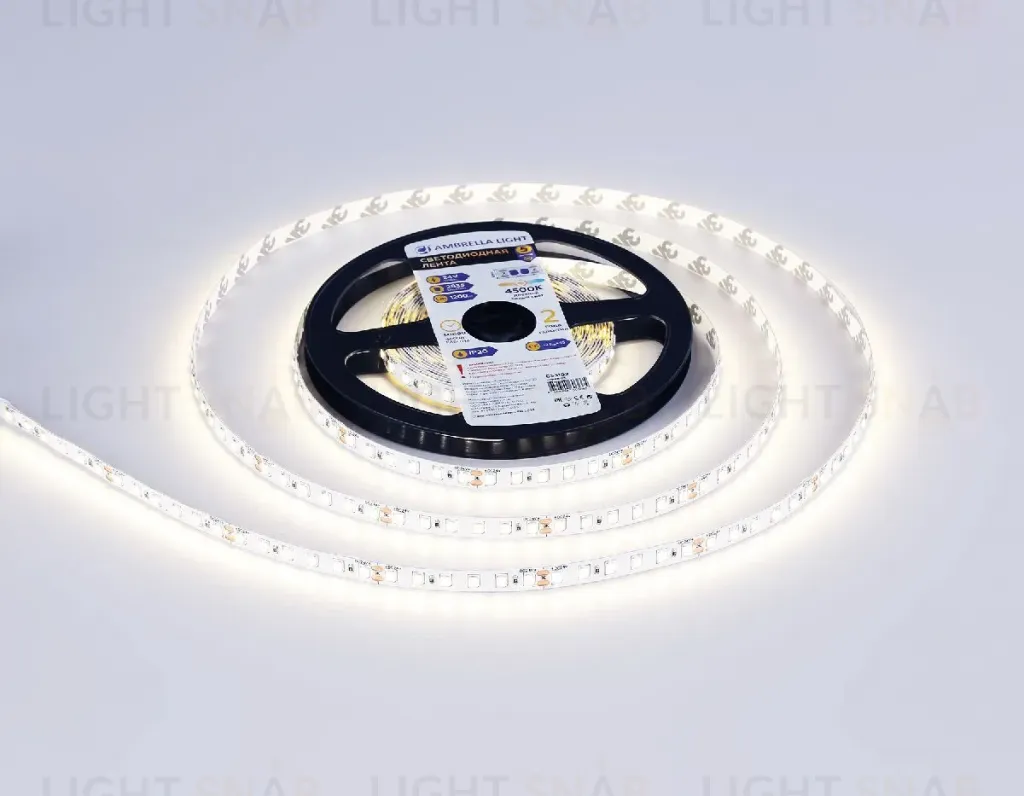 Светодиодная лента Ambrella Light LED Strip 24В 2835 10Вт/м 4500K 5м IP20 GS3102 GS3102