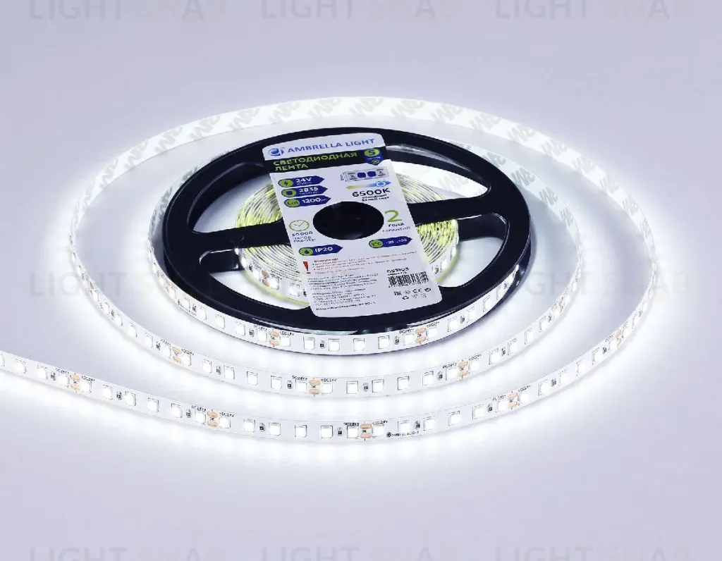 Светодиодная лента Ambrella Light LED Strip 24В 2835 10Вт/м 6500K 5м IP20 GS3103 GS3103