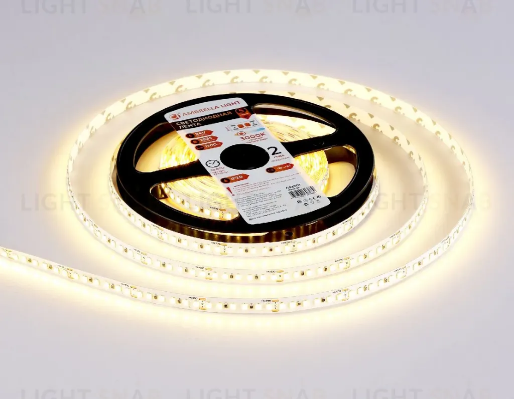 Светодиодная лента Ambrella Light LED Strip 24В 2835 14,4Вт/м 3000K 5м IP20 GS3201 GS3201