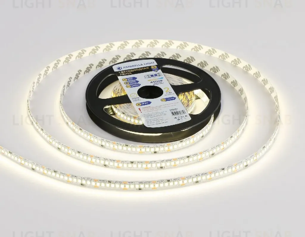 Светодиодная лента Ambrella Light LED Strip 24В 2835 20Вт/м 4500K 5м IP20 GS3402 GS3402
