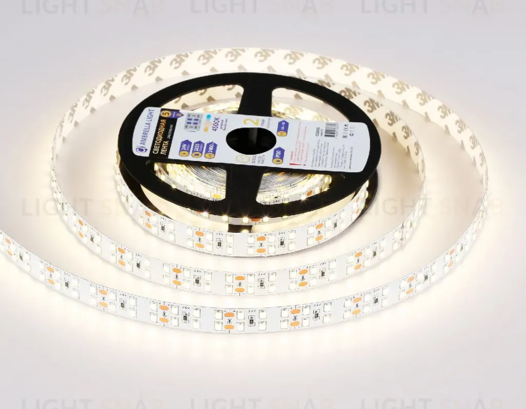 Светодиодная лента двухрядная Ambrella Light LED Strip 24В 2835 20Вт/м 4500K 5м IP20 GS3602 GS3602