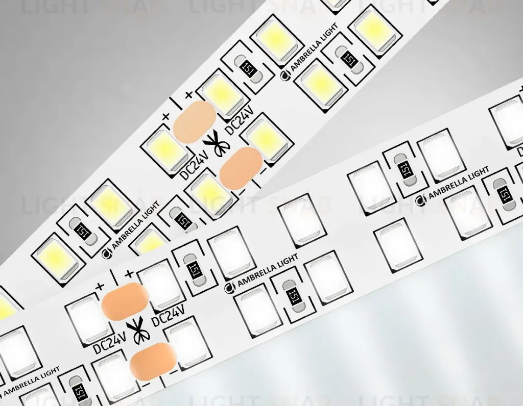 Светодиодная лента двухрядная Ambrella Light LED Strip 24В 2835 24Вт/м 4500K 5м IP20 GS3702 GS3702