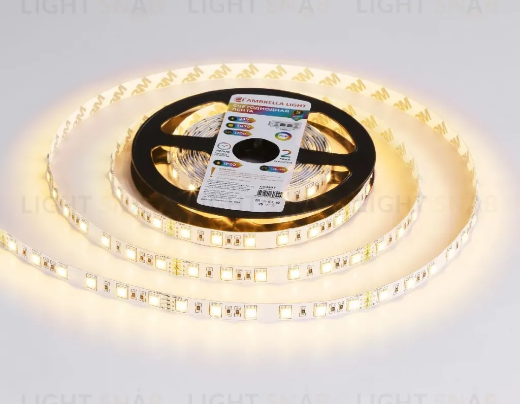 Светодиодная лента Ambrella Light LED Strip 24В 5050 14,4Вт/м RGB 5м IP20 GS4302 GS4302