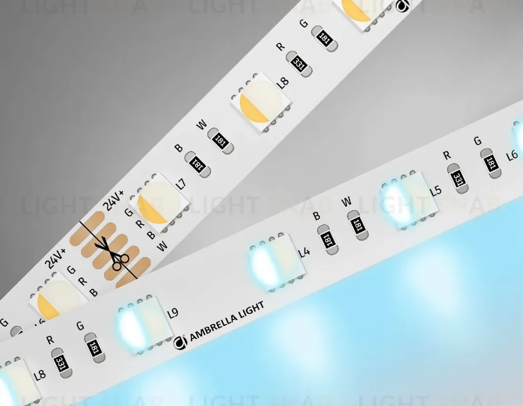 Светодиодная лента Ambrella Light LED Strip 24В 5050 10Вт/м RGBW+6500K 5м IP20 GS4403 GS4403