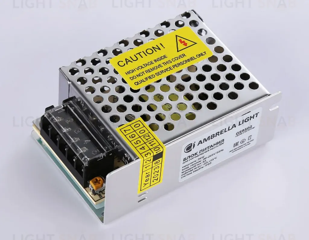 Блок питания Ambrella Light LED Driver 12V 36Вт AC90-260 3A IP20 GS9502 GS9502