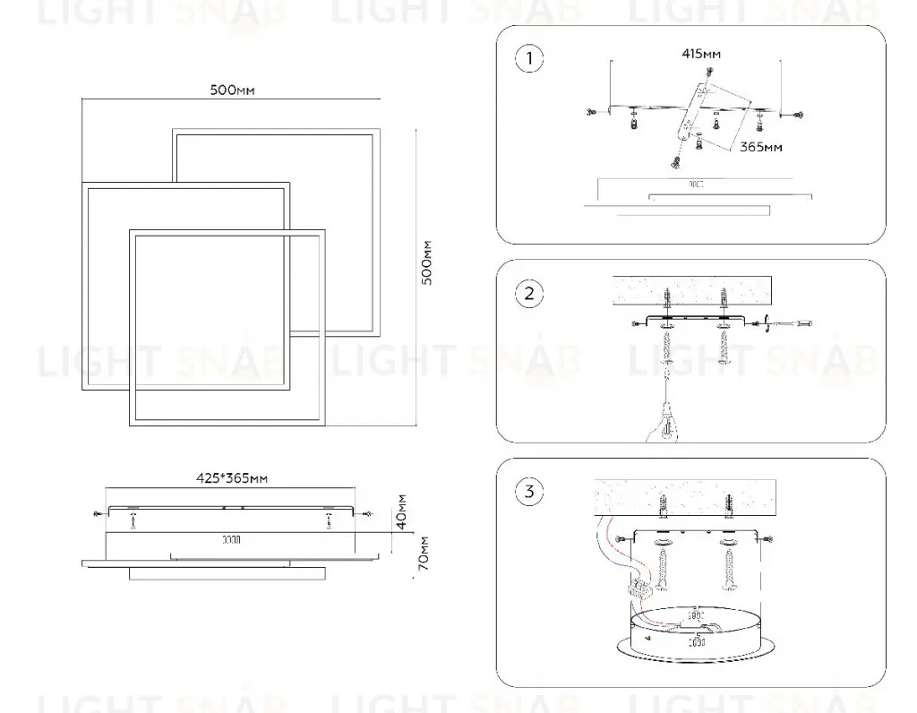 Потолочный светильник Ambrella Light Acrylica Original FA7723 FA7723