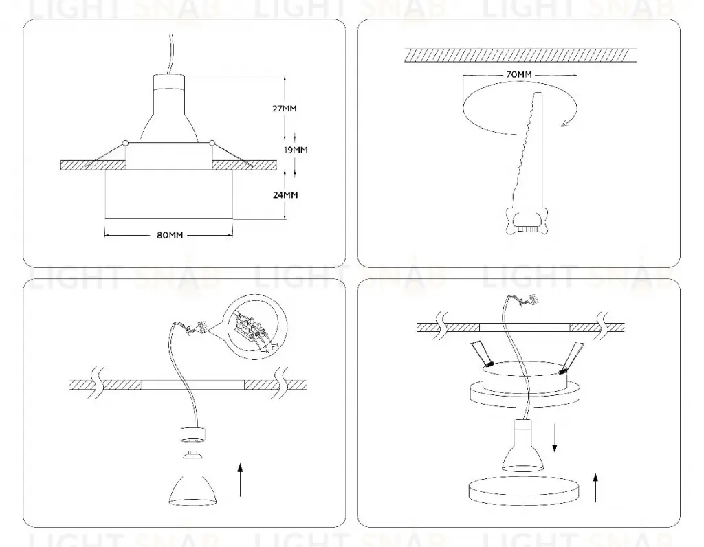 Встраиваемый светильник Ambrella Light Acrylic Frost TN3306 TN3306