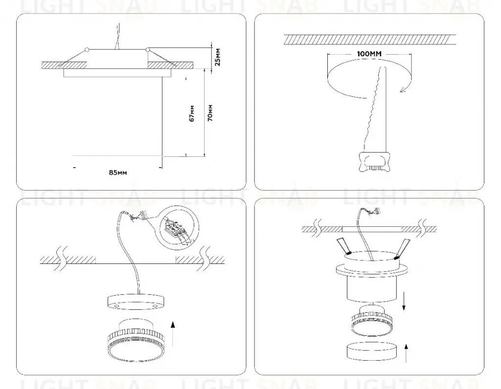 Встраиваемый спот Ambrella Light Move TA1432 TA1432