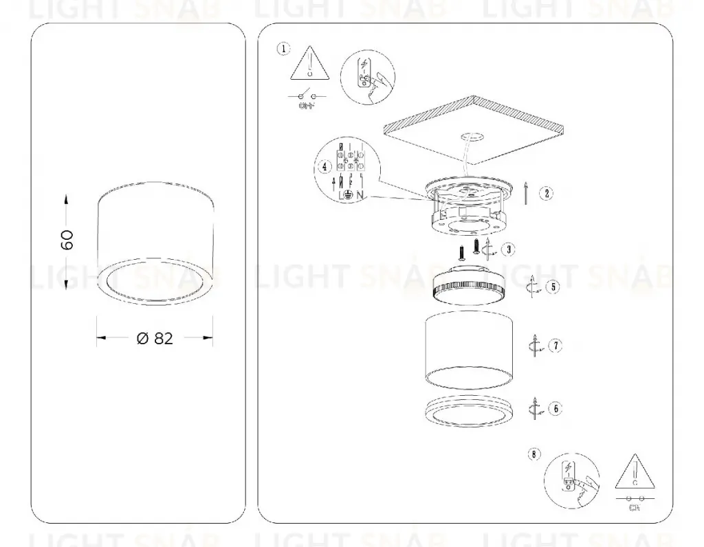 Накладной светильник Ambrella Light IP Protect TN6551 TN6551