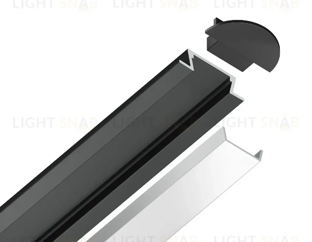 Алюминиевый встраиваемый профиль Ambrella Light Alum Profile GP1001BK GP1001BK