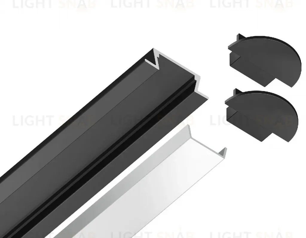 Алюминиевый встраиваемый профиль Ambrella Light Alum Profile GP1001BK GP1001BK