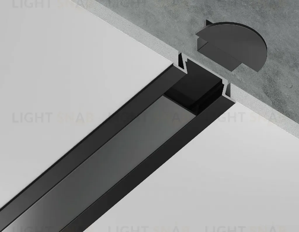 Алюминиевый встраиваемый профиль Ambrella Light Alum Profile GP1001BK/BK GP1001BK/BK