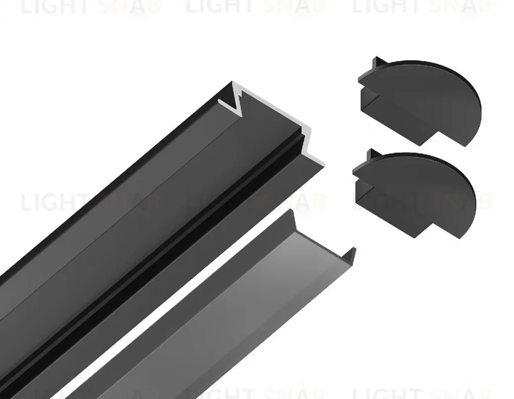 Алюминиевый встраиваемый профиль Ambrella Light Alum Profile GP1001BK/BK GP1001BK/BK