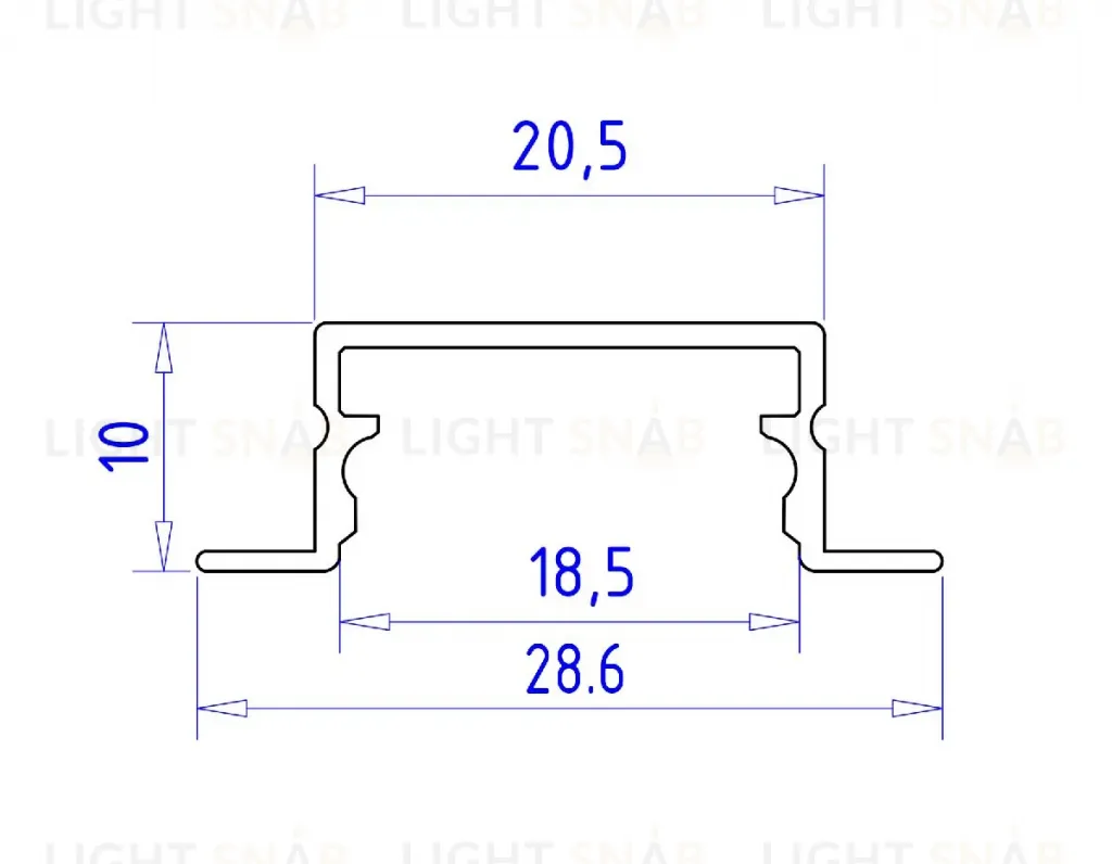 Алюминиевый встраиваемый профиль Ambrella Light Alum Profile GP1200AL GP1200AL
