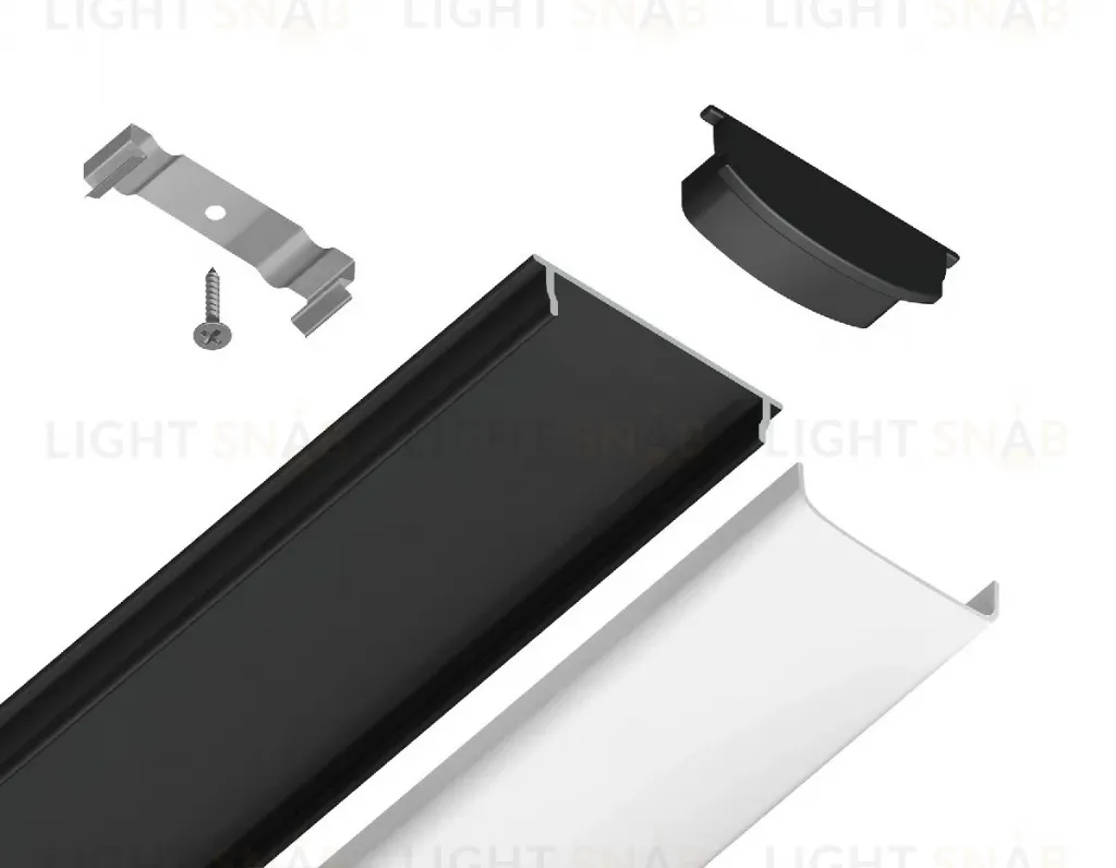 Алюминиевый накладной профиль Ambrella Light Alum Profile GP1600BK GP1600BK