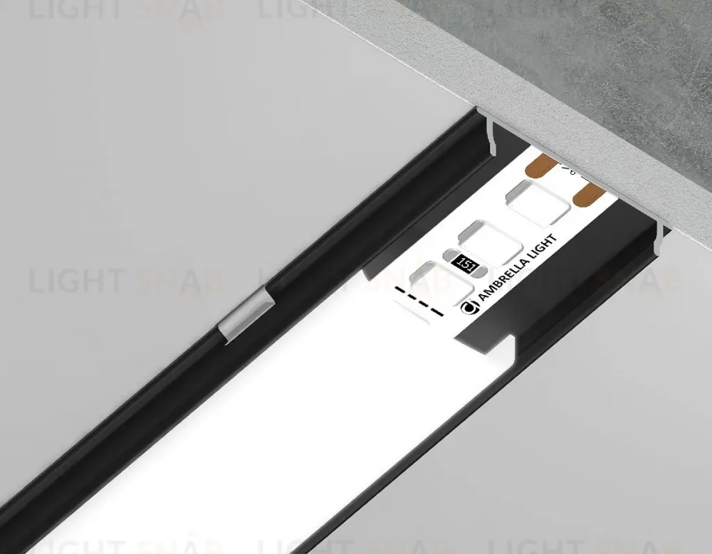 Алюминиевый накладной профиль Ambrella Light Alum Profile GP1600BK GP1600BK