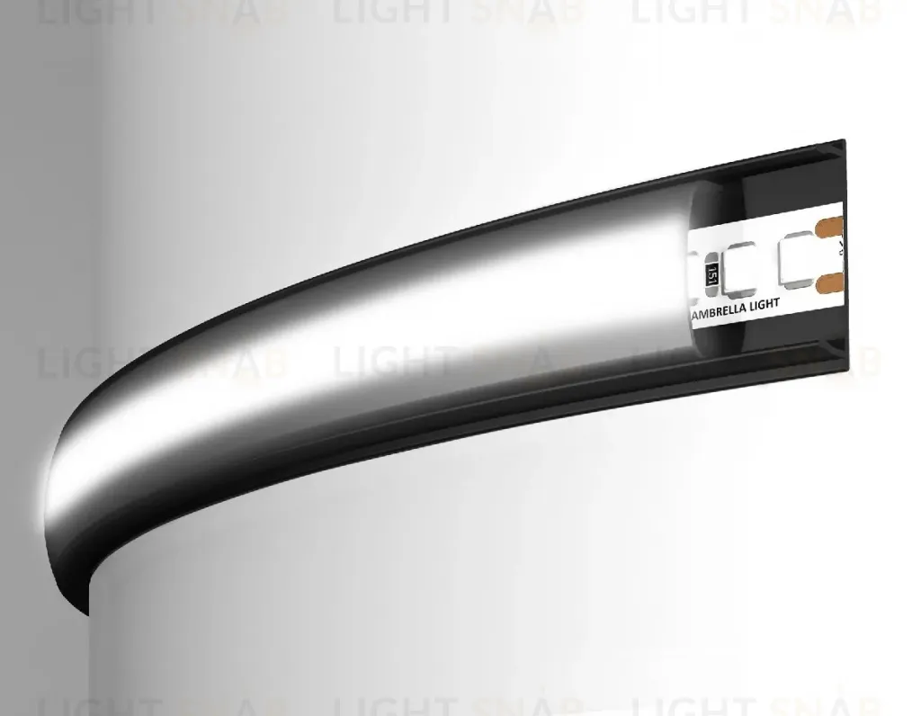 Алюминиевый накладной профиль Ambrella Light Alum Profile GP1600BK/BK GP1600BK/BK