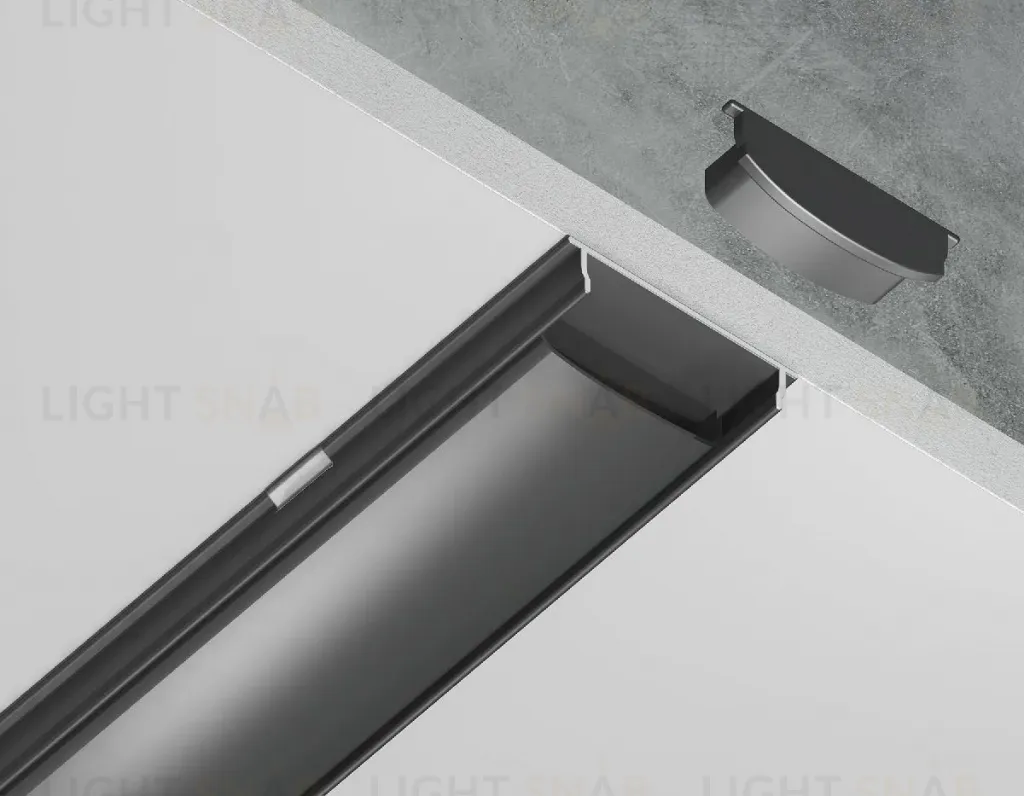 Алюминиевый накладной профиль Ambrella Light Alum Profile GP1600BK/BK GP1600BK/BK