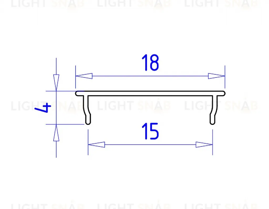 Алюминиевый накладной профиль Ambrella Light Alum Profile GP1600WH GP1600WH