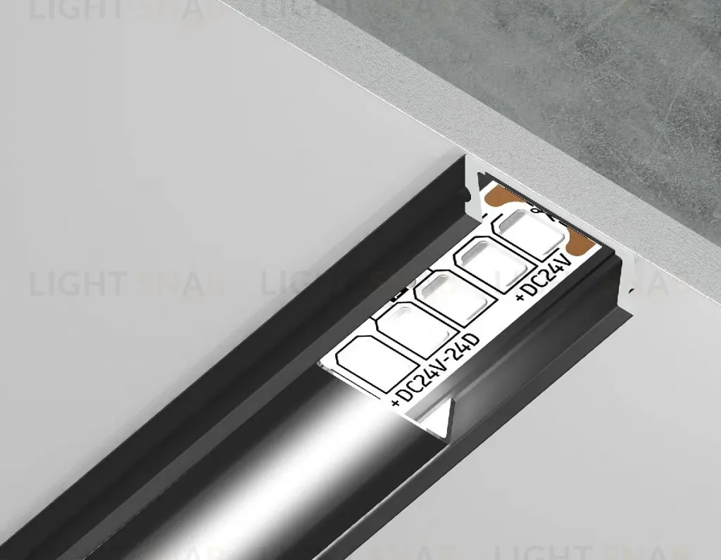 Алюминиевый накладной профиль Ambrella Light Alum Profile GP1700BK/BK GP1700BK/BK