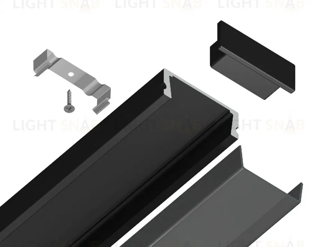 Алюминиевый накладной профиль Ambrella Light Alum Profile GP1700BK/BK GP1700BK/BK