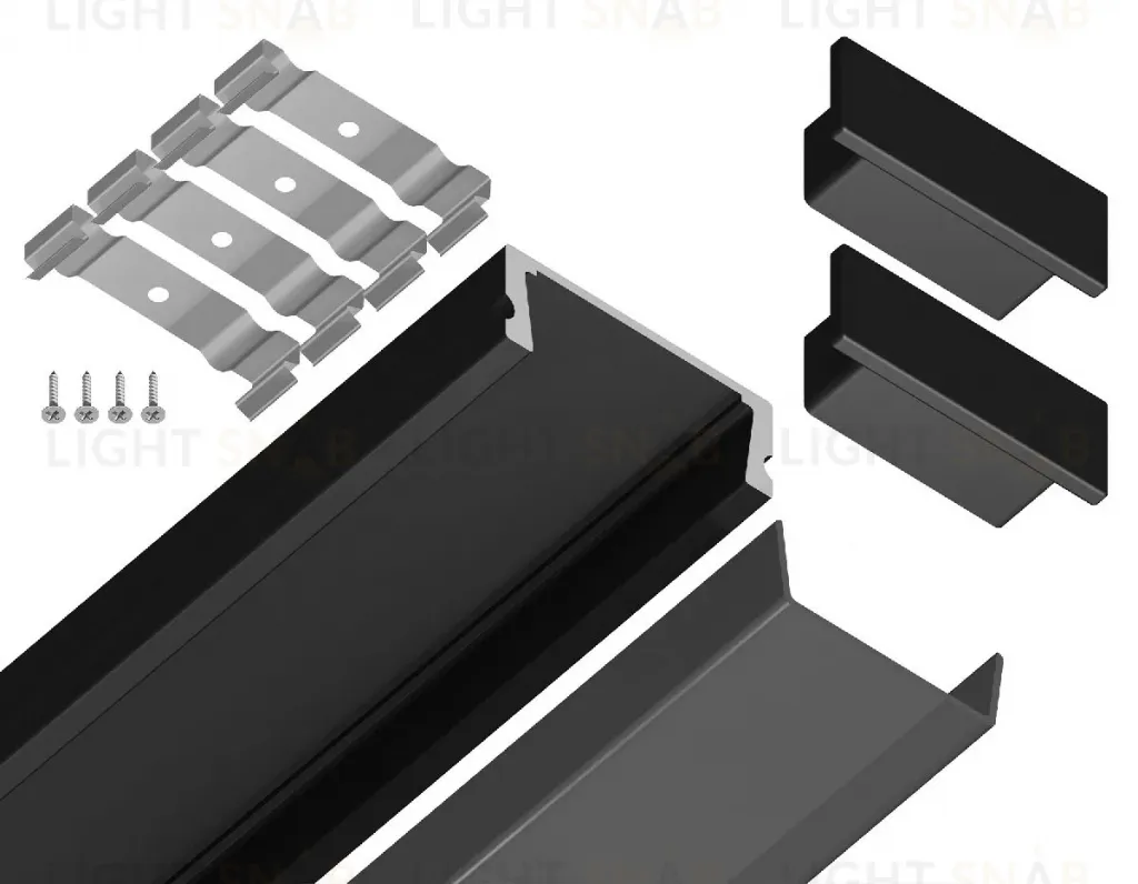Алюминиевый накладной профиль Ambrella Light Alum Profile GP1700BK/BK GP1700BK/BK