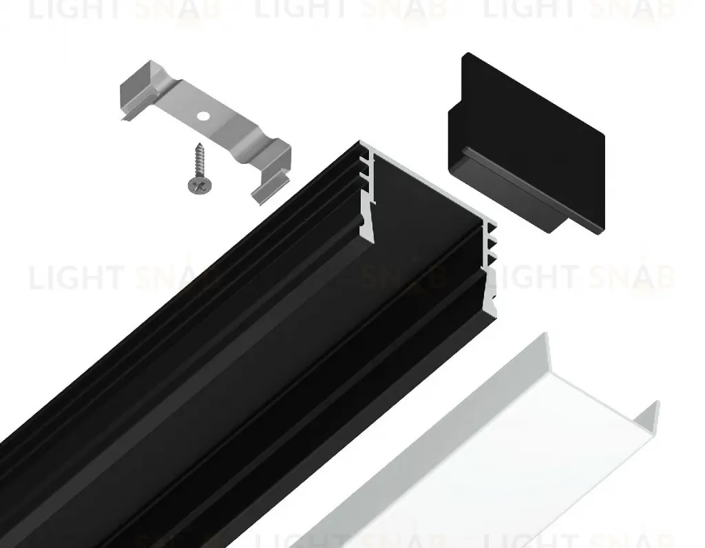 Алюминиевый накладной профиль Ambrella Light Alum Profile GP1750BK GP1750BK