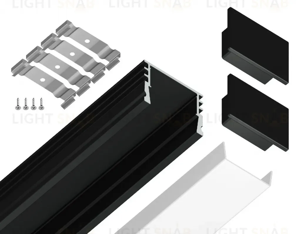 Алюминиевый накладной профиль Ambrella Light Alum Profile GP1750BK GP1750BK