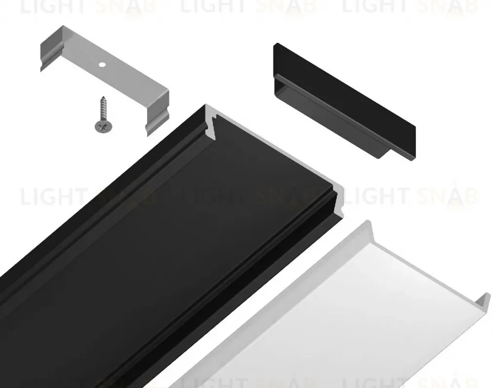 Алюминиевый накладной профиль Ambrella Light Alum Profile GP1800BK GP1800BK