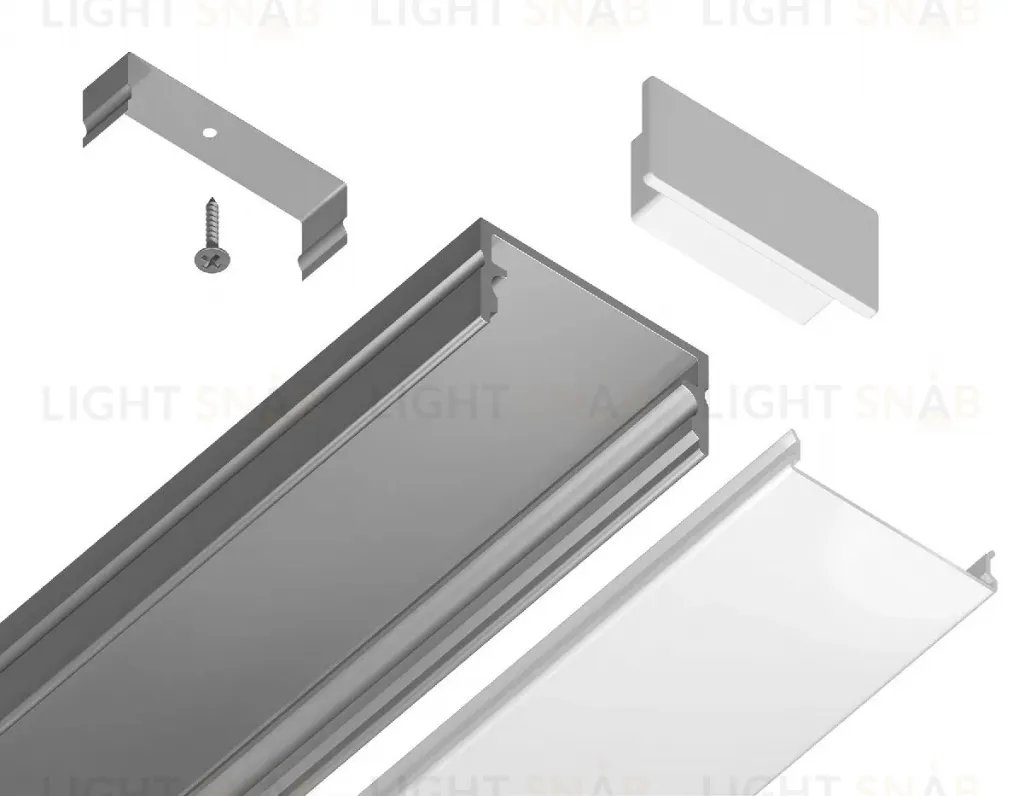 Алюминиевый накладной профиль Ambrella Light Alum Profile GP2001AL GP2001AL