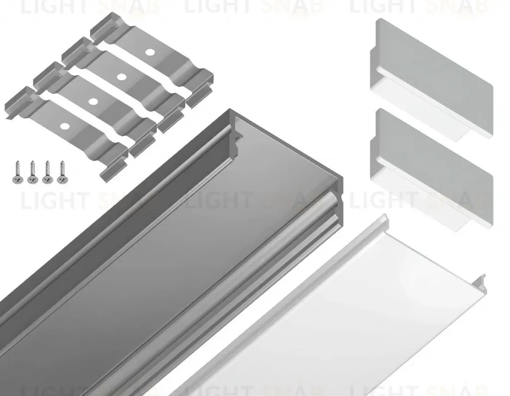 Алюминиевый накладной профиль Ambrella Light Alum Profile GP2001AL GP2001AL