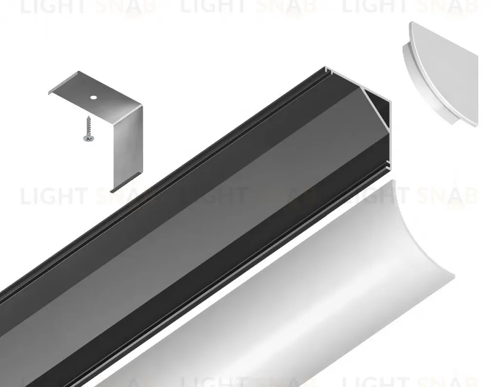 Алюминиевый угловой профиль Ambrella Light Alum Profile GP2100BK GP2100BK
