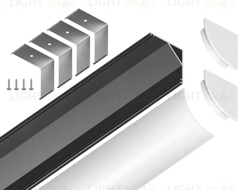 Алюминиевый угловой профиль Ambrella Light Alum Profile GP2100BK GP2100BK