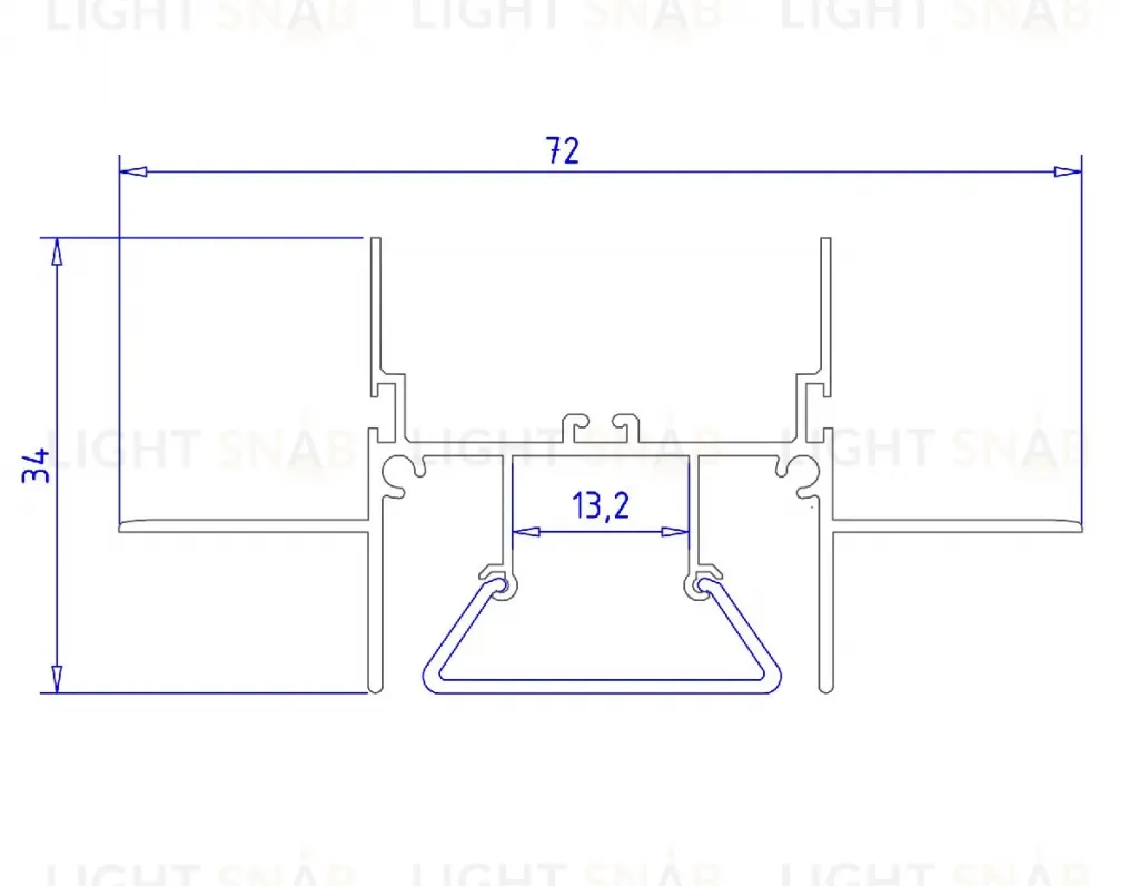 Алюминиевый профиль Ambrella Light Alum Profile GP4000AL GP4000AL