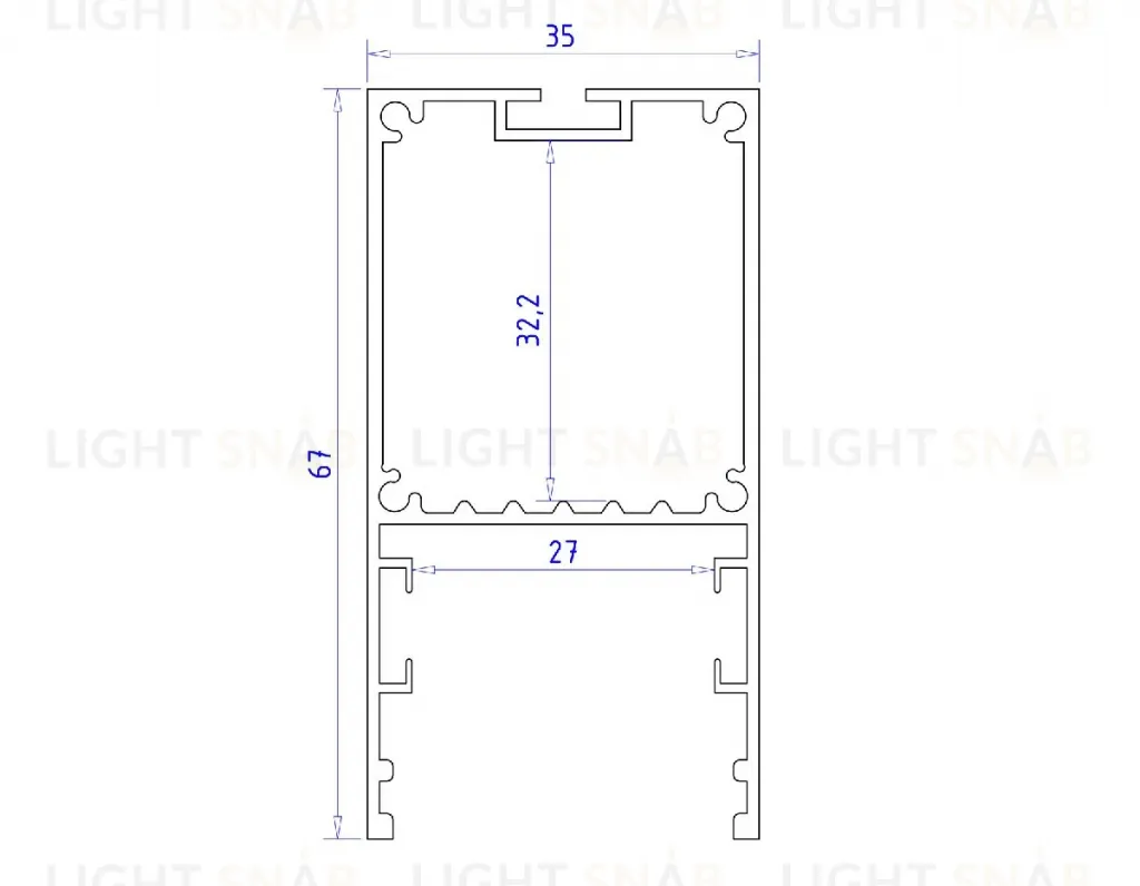 Алюминиевый профиль Ambrella Light Profile System GP3000BK GP3000BK