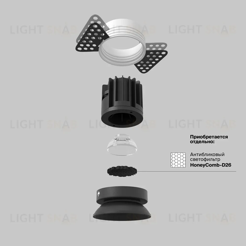 Встраиваемый светильник Maytoni Technical Downlight Round DL058-7W3K-TRS-B DL058-7W3K-TRS-B
