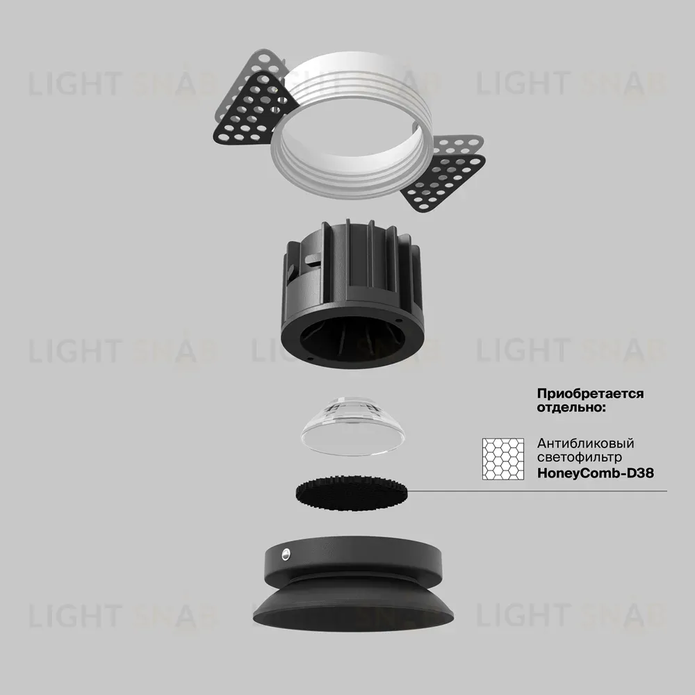 Встраиваемый светильник Maytoni Technical Downlight Round DL058-12W3K-TRS-B DL058-12W3K-TRS-B