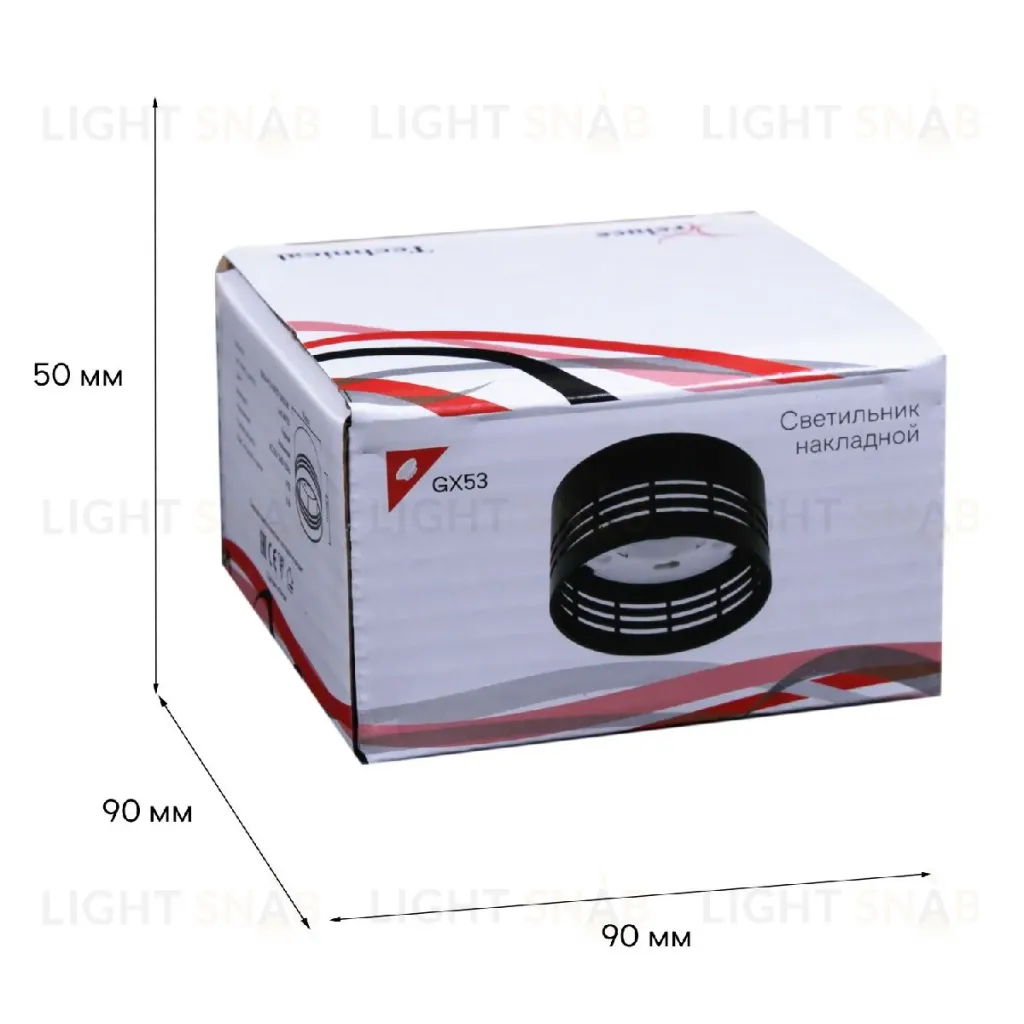 Накладной светильник Reluce 53014-9.5-001CT GX53 BK 53014-9.5-001CT GX53 BK