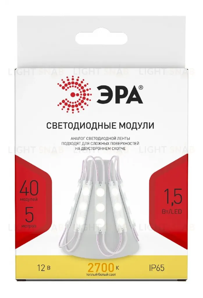 Светодиодный модуль Эра MZ2835-03-12V-2835-IP65-5m-2700 Б0044172 Б0044172