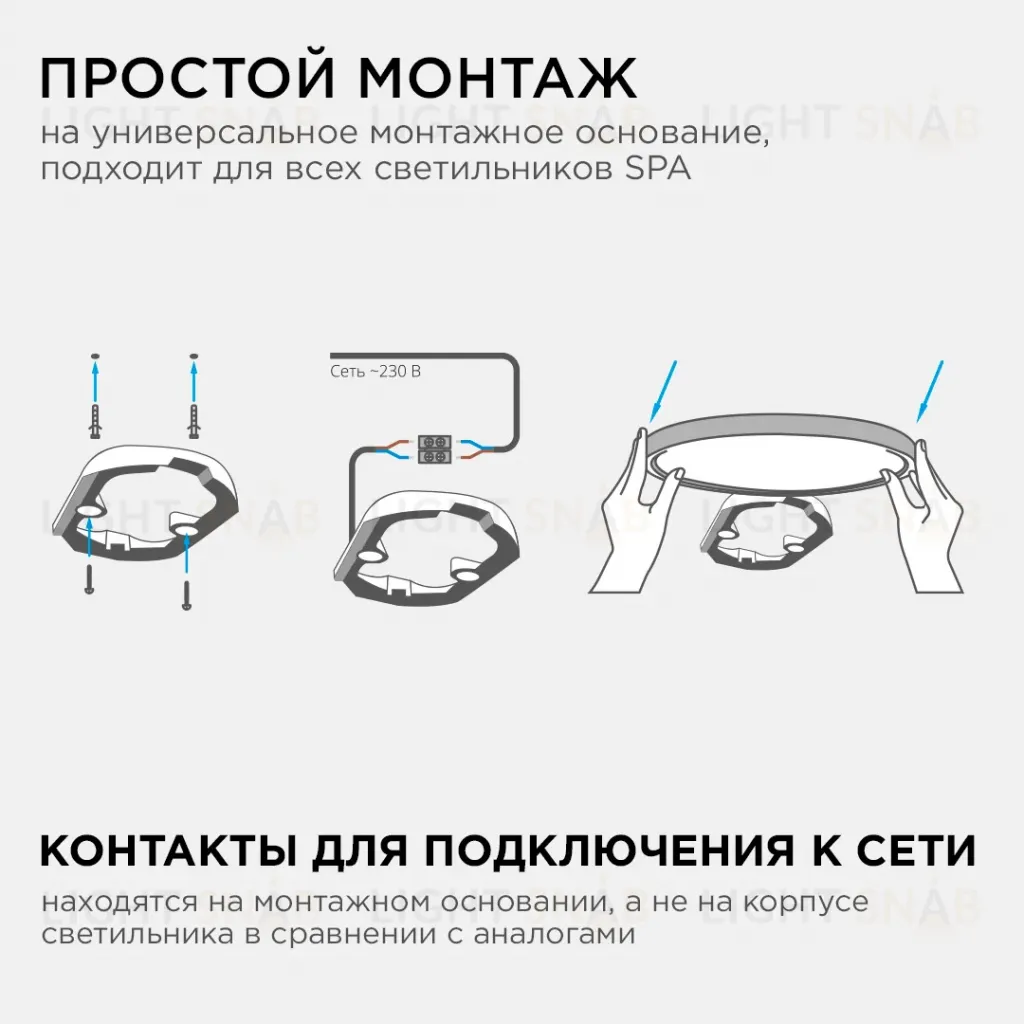 Настенно-потолочный светильник Apeyron Spa 18-145 18-145