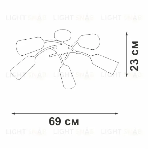 Потолочная люстра Vitaluce V2850-1/5PL V2850-1/5PL