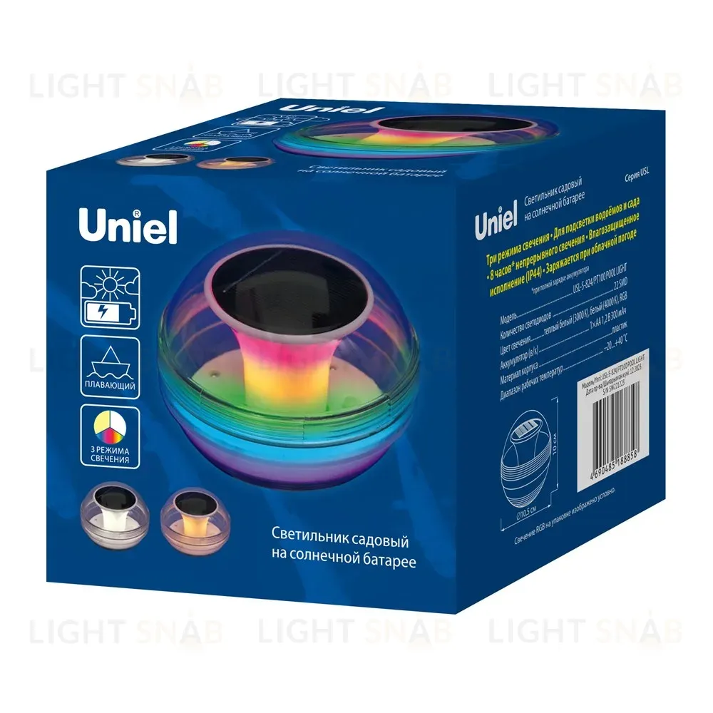 Уличный светильник Uniel Солары USL-S-824/PT100 POOL LIGHT UL-00011597 USL-S-824/PT100 POOL LIGHT